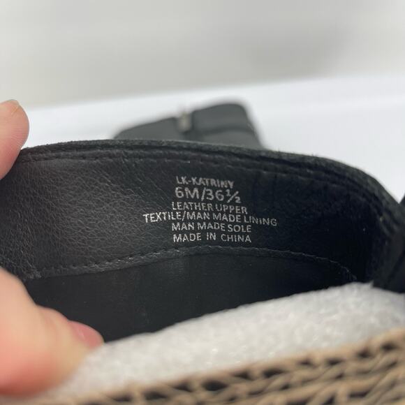 LUCKY BRAND Women's Katriny Boot 6 Black Leather Motorcycle Riding NWOB - Picture 11 of 11